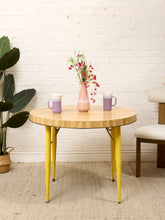 Load image into Gallery viewer, Formica Yellow Base Dinette Table