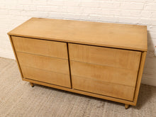 Load image into Gallery viewer, Blonde 6 Drawer Mid Century Dresser