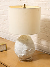 Load image into Gallery viewer, Pineapple White Ceramic Table Lamp with Drum Shade
