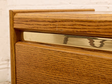 Load image into Gallery viewer, Boho Vintage Oak Nightstand