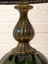 Load image into Gallery viewer, Green Vintage Lamp with Leopard Shade