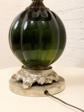 Load image into Gallery viewer, Green Vintage Lamp with Leopard Shade