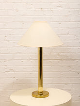 Load image into Gallery viewer, Brass Column Pair Table Lamp with Cream Shades