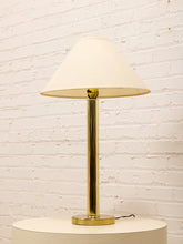 Load image into Gallery viewer, Brass Column Pair Table Lamp with Cream Shades