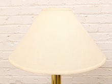 Load image into Gallery viewer, Brass Column Pair Table Lamp with Cream Shades