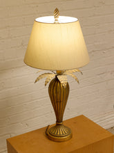 Load image into Gallery viewer, Brass Pineapple Table Lamp with Cream Shade