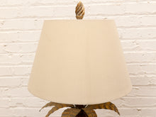 Load image into Gallery viewer, Brass Pineapple Table Lamp with Cream Shade