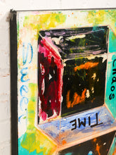 Load image into Gallery viewer, Oracle Grid Mixed Media Abstract Painting with Text and Geometric Forms by Julio De La Concha