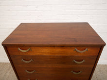 Load image into Gallery viewer, Mahogany Five Drawer Mid-Century High Boy Dresser