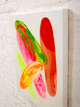 Load image into Gallery viewer, Neon Forms Contemporary Abstract Painting in Fluorescent Pink Orange and Lime Green by Julio De La Concha