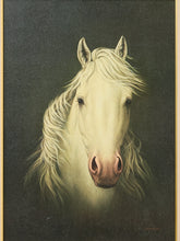 Load image into Gallery viewer, Horse Oil Painting Print on Canvas Framed Vintage