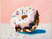 Load image into Gallery viewer, Sprinkled Donut Pop Art Painting
