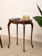Load image into Gallery viewer, Petite Louis XV Style Side Table in Carved Walnut Table
