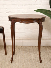 Load image into Gallery viewer, Petite Louis XV Style Side Table in Carved Walnut Table