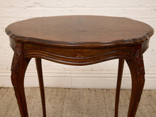 Load image into Gallery viewer, Petite Louis XV Style Side Table in Carved Walnut Table