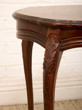 Load image into Gallery viewer, Petite Louis XV Style Side Table in Carved Walnut Table