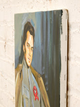 Load image into Gallery viewer, Portrait with Red Ribbon Figurative Painting of Seated Figure with Book