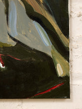 Load image into Gallery viewer, Portrait with Red Ribbon Figurative Painting of Seated Figure with Book