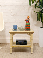 Load image into Gallery viewer, Bamboo Side Table in Yellow
