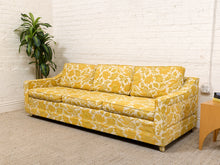 Load image into Gallery viewer, Yellow Floral Sofa as found
