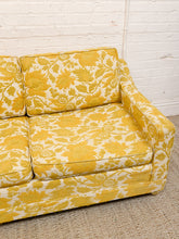 Load image into Gallery viewer, Yellow Floral Sofa as found