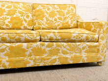 Load image into Gallery viewer, Yellow Floral Sofa as found