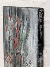 Load image into Gallery viewer, Textured Floral Still Life Painting with Relief Finish and Soft Crimson Blooms