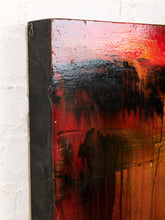 Load image into Gallery viewer, Ember Falls Large Abstract Painting in Red Gold Black and Amber