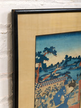 Load image into Gallery viewer, Original 19th-Century Japanese Ukiyo-e Woodblock Print Titled "Kneeling Geisha" (or Bijin by the Coast), Created by the Prolific Edo-Period Master Utagawa Kunisada (also known as Toyokuni III, 1786–1865)#2