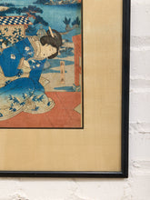 Load image into Gallery viewer, Original 19th-Century Japanese Ukiyo-e Woodblock Print Titled "Kneeling Geisha" (or Bijin by the Coast), Created by the Prolific Edo-Period Master Utagawa Kunisada (also known as Toyokuni III, 1786–1865)#2