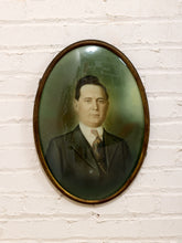 Load image into Gallery viewer, Portrait in Oval Antique Framed Convex Glass Gentleman Portrait