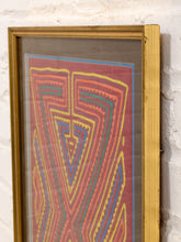 Load image into Gallery viewer, Vintage Framed Traditional Geometric Multi-Layer Reverse Appliqué Folk Art Textile