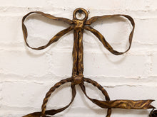 Load image into Gallery viewer, Italian Gold Gilt Tole Wall Sconce Candelabra with Birds and Leaves Rococo Style