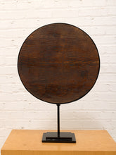 Load image into Gallery viewer, Drum Stand Round Wood Accent Sculpture on Pedestal Base