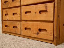 Load image into Gallery viewer, Pine Rustic Primitive 6 Drawer Dresser