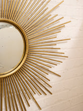 Load image into Gallery viewer, Gold Sunburst Mirror