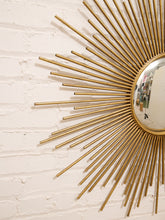 Load image into Gallery viewer, Gold Sunburst Mirror