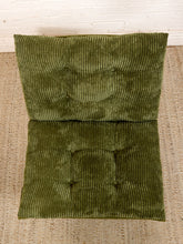 Load image into Gallery viewer, Green Corduroy Chrome Chair