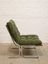 Load image into Gallery viewer, Green Corduroy Chrome Chair