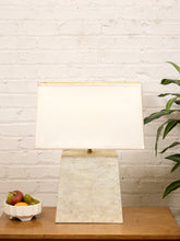 Load image into Gallery viewer, Pearl Tessellated Shell Table Lamp with Rectangular Shade