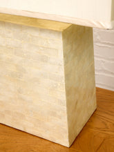 Load image into Gallery viewer, Pearl Tessellated Shell Table Lamp with Rectangular Shade