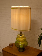 Load image into Gallery viewer, Original Vintage Green Handblown Glass Lamp