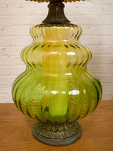 Load image into Gallery viewer, Original Vintage Green Handblown Glass Lamp