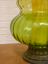 Load image into Gallery viewer, Original Vintage Green Handblown Glass Lamp