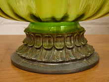 Load image into Gallery viewer, Original Vintage Green Handblown Glass Lamp