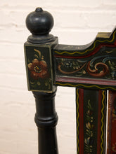 Load image into Gallery viewer, 19th Century Antique American Sheraton Style Hand-Painted Rush Seat Armchair