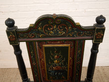 Load image into Gallery viewer, 19th Century Antique American Sheraton Style Hand-Painted Rush Seat Armchair