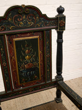 Load image into Gallery viewer, 19th Century Antique American Sheraton Style Hand-Painted Rush Seat Armchair