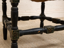 Load image into Gallery viewer, 19th Century Antique American Sheraton Style Hand-Painted Rush Seat Armchair