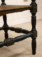 Load image into Gallery viewer, 19th Century Antique American Sheraton Style Hand-Painted Rush Seat Armchair